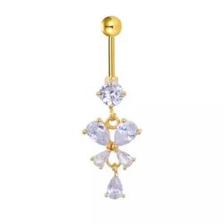 پیرسینگ ناف نگین دار طرح عربی