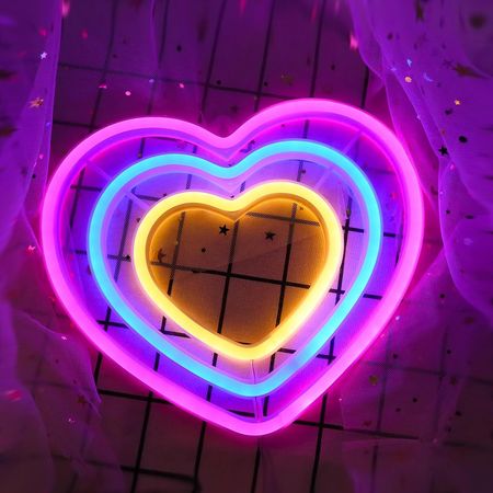 چراغ نئونی طرح قلب کد 001