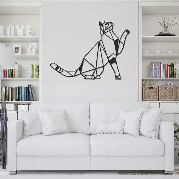 استیکر چوبی طرح گربه کد 003