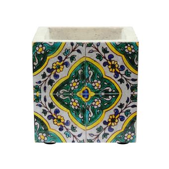 گلدان بتنی طرح کاشی 02