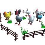 فیگور مدل مرغ و خروس مجموعه 20 عددی