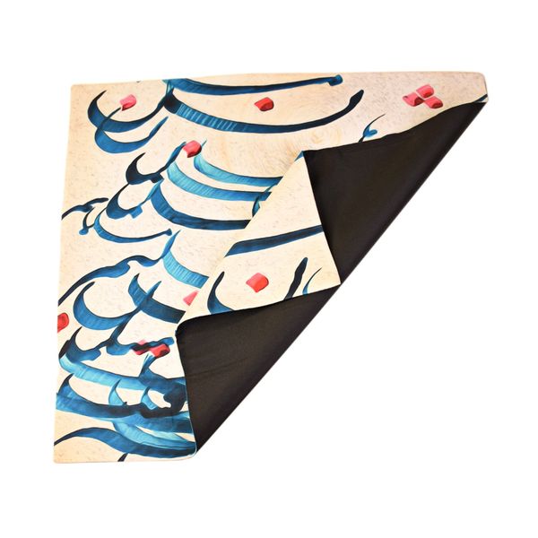 رومیزی مدل مخمل طرح خطی کد 123