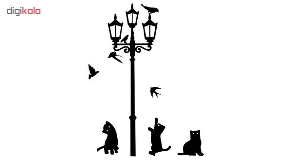 استیکر دیواری صالسو آرت مدل playful cat az