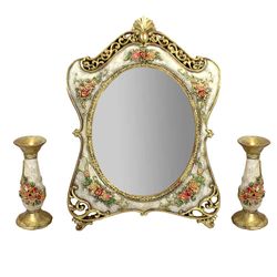 آینه مدل Artico کد 37-27 XL به همراه 2 عدد شمعدان