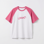 تیشرت رگلان اورسایز دو تیکه زنانه طرح HOPE ساوافه