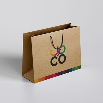 ساک دستی کاغذی کرافت ضخیم چهار رنگ