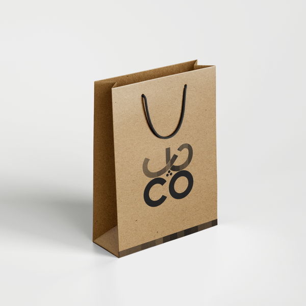 ساک دستی کاغذی کرافت ضخیم تک رنگ