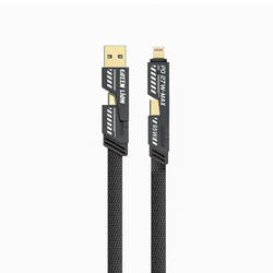 کابل 4 سر گرین لاین  Green Lion 2 in 2 Braided Fast Charging Cable