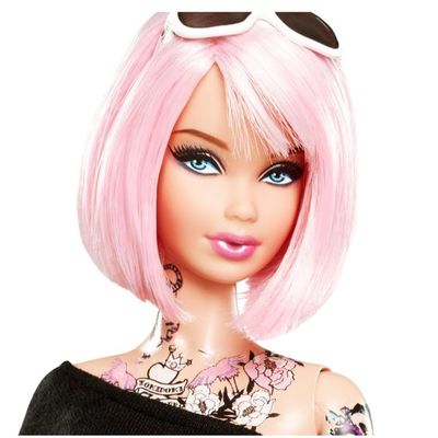 برچسب حرارتی یا استیکر اتویی لباس مدل باربی عینک