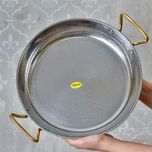 تابه استیل دسته طلایی