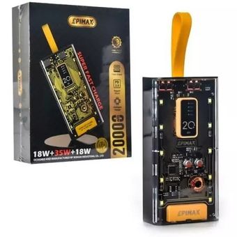 پاوربانک  20.000 میلی آمپر برد هوشمند اپیمکس مدل EPIMAX EP-230 20000mAh