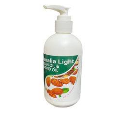 کرم مرطوب کننده دست و صورت مانالیا لایت مدل Argan oil & Almond Oilحجم 250 میلی لیتر
