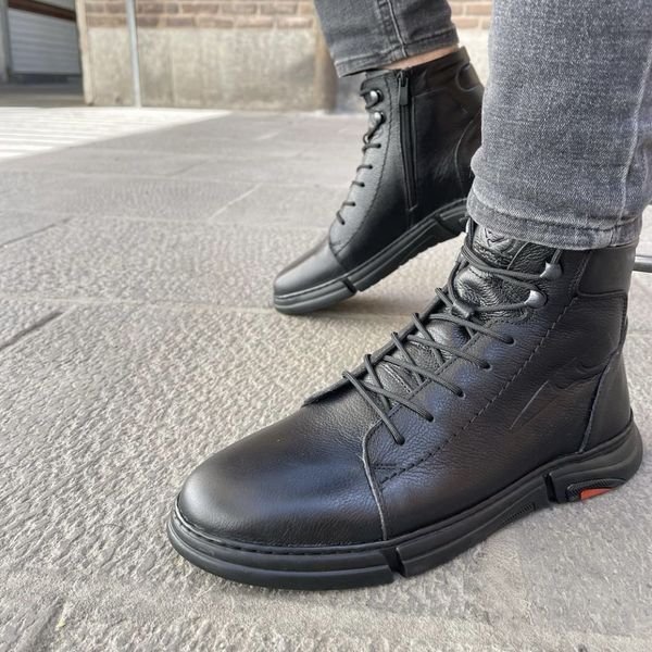 نیم بوت چرم طبیعی مردانه مدل s6 شمس اورجینال