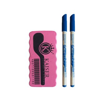 ماژیک وایت برد بیک مدل باریک به همراه تخته پاک کن بسته 3 عددی