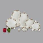 سرویس غذاخوری 28 پارچه 6 نفر چینی زرین ایران مدل ایتالیا اف بیدگل درجه عالی