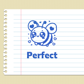 مهر تشویقی انگلیسی - perfect زنبور