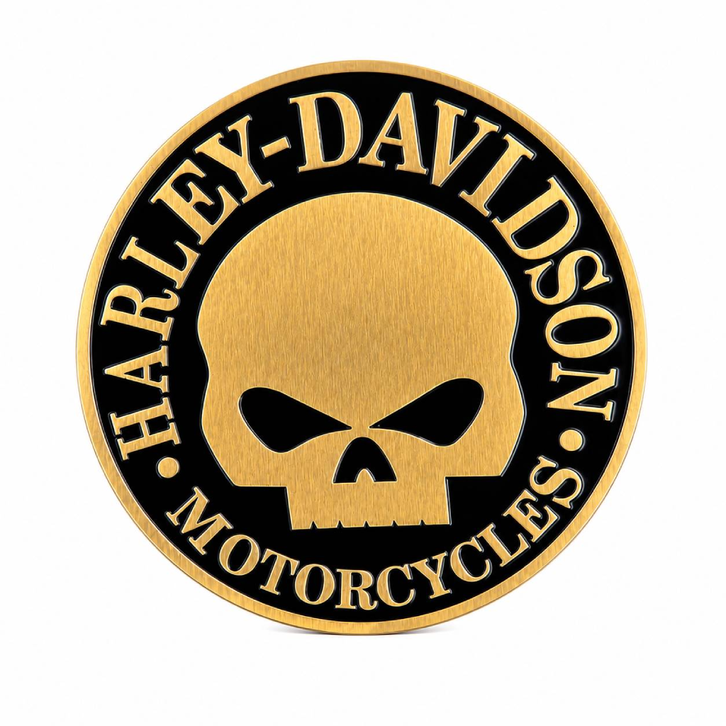 استیکر فلزی موتورسیکلت لوگو هارلی skull