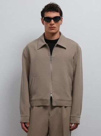 جکت پاییزه زیپ دار / رنگ بژ / برند Antioch ترکیه