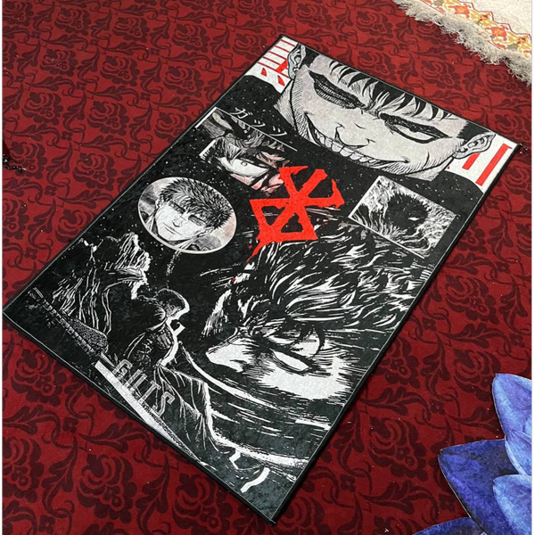 غالیچه راگ طرح انیمه برزرک جنس پرمیوم Berserk Rug
