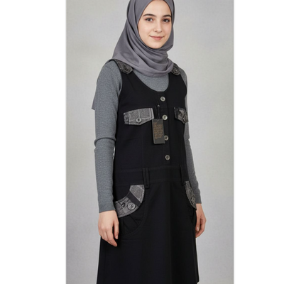 سارافون شیک دخترانه کتان