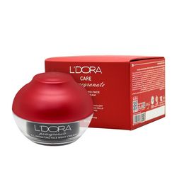 کرم روشن کننده شب صورت و گردن انار مناسب انواع پوست لدورا، 50 میلی لیتر