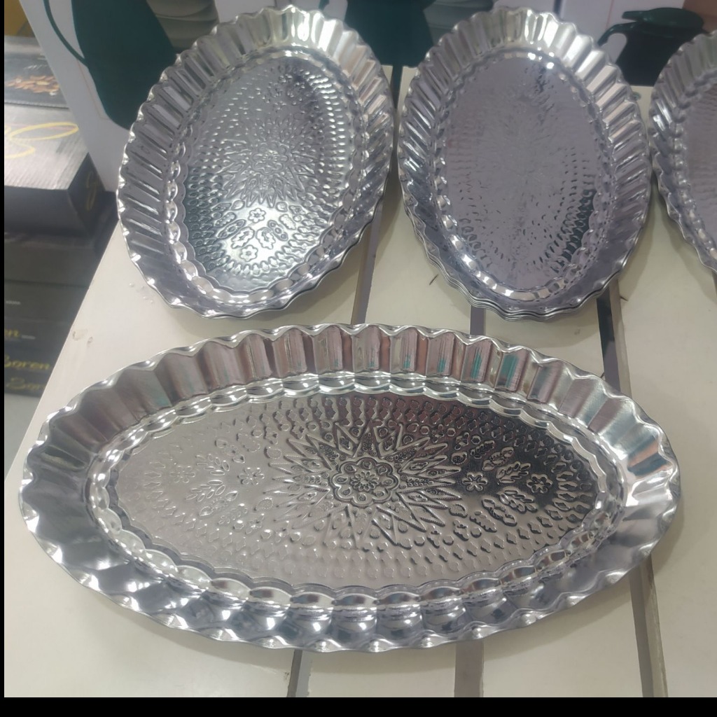 سینی  استیل بیضی سایز 2