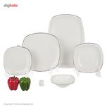 سرویس چینی 27 پارچه غذاخوری چینی زرین ایران سری کواترو مدل سمن درجه عالی