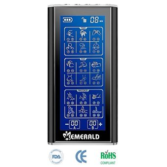 دستگاه تنس امرالد - تنس عضلانی EMERALD مدل MH-1080 - ماساژور خانگی و فیزیوتراپی پرتابل - دو کاناله دارای 36 برنامه ماساژ متنوع