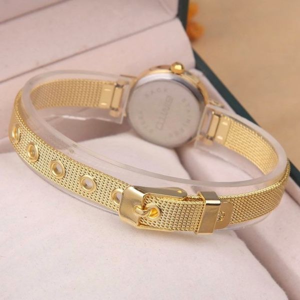 ساعت مچی عقربه ای زنانه مدل تک موتوره بند ظریف