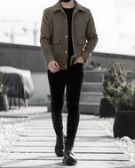 کاپشن بهاره کد j169 رنگ خاکی