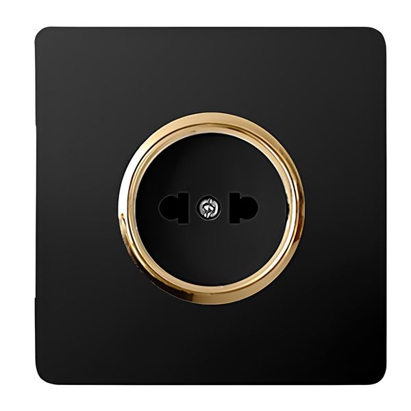 پریز صنایع آسیا الکتریک مدل کریستال BLK-GLD