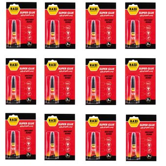 چسب قطره ای رازی مدل 3ml حجم 3 میلی لیتر بسته 12 عددی