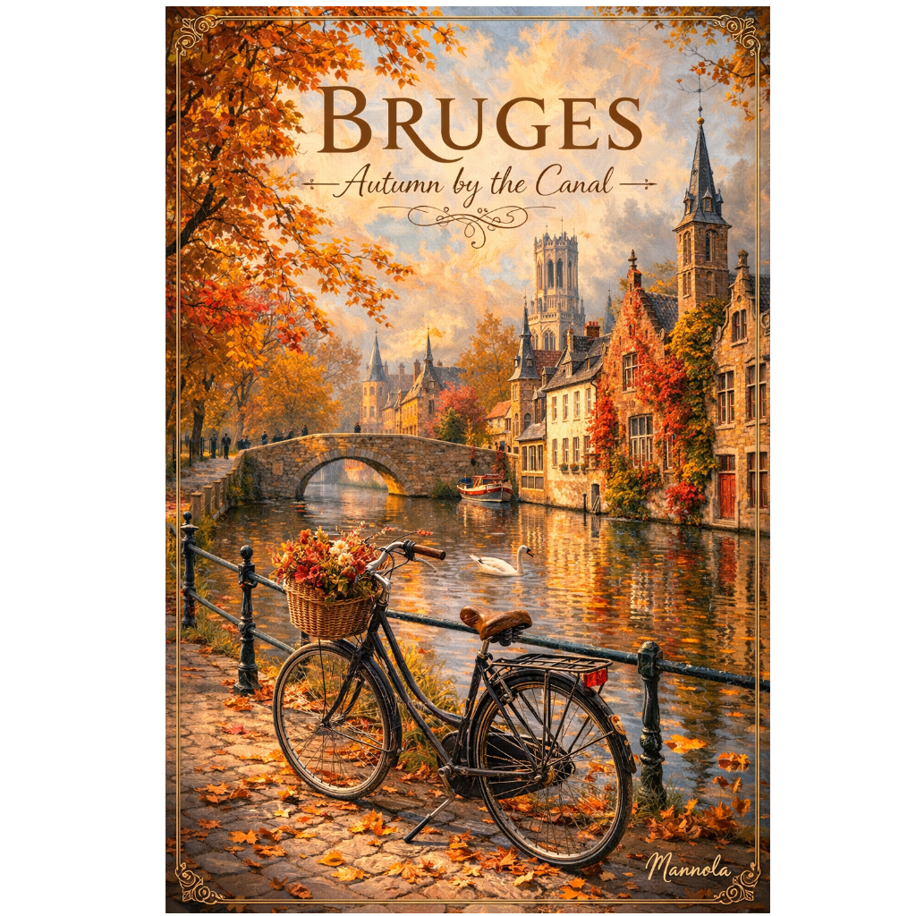 پوستر BRUGES  مخصوص کمد و دیوار اتاق