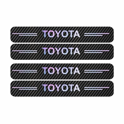 برچسب پارکابی خودرو سولگی مدل کربن هفت رنگ کد J123 مناسب برای کمری toyota بسته 4 عددی