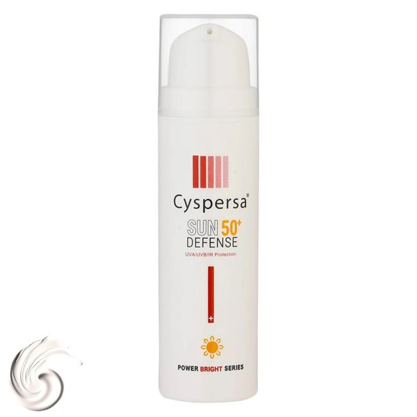 کرم ضدآفتاب بیرنگ سیسپرسا SPF50 مدل ضدلک مناسب برای انواع پوست، حجم 50 میلیلیتر