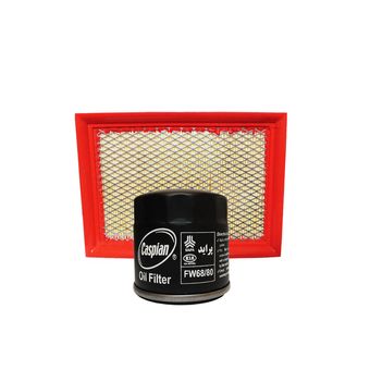 فیلتر هوای خودروی کاسپین مدل FC2199X به همراه فیلتر روغن 6880 مناسب برای پراید نسیم