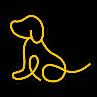 تابلو نئون مدل فلکسی طرح سگ کد G2