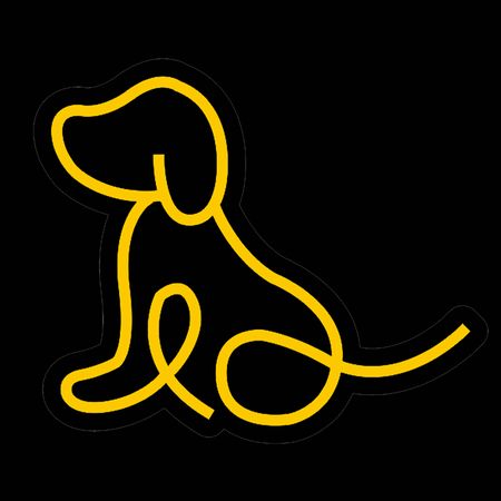 تابلو نئون مدل فلکسی طرح سگ کد G2