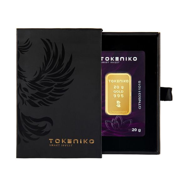 شمش طلا 24 عیار توکنیکو مدل GTN-20