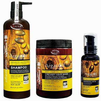 پک شامپو و ماسک مو و روغن آرگان لایتنس اصل
