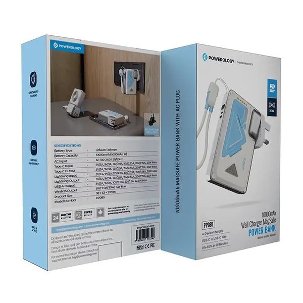 پاوربانک و شارژر پاورولوژی 10000 میلی آمپر