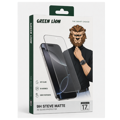 گلس گرین لاین 17pro مدل 9H STEVE MATTE