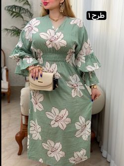 پیراهن نخ هندی آستین چین 3741