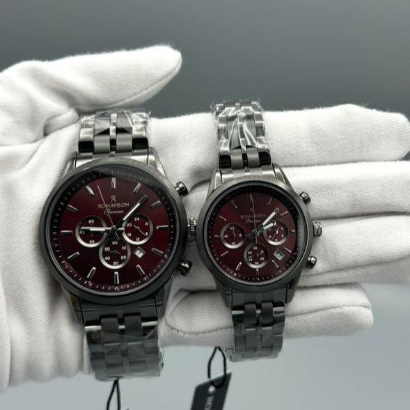 ساعت رومانسون استیل باکیفیت جفت در رنگ بندی