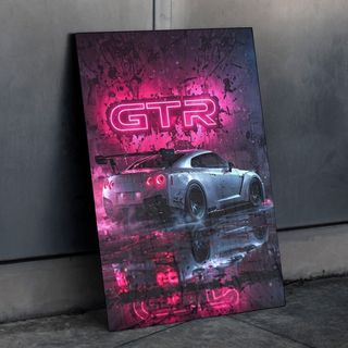 متال پوستر طرح ماشینی -  نیسان gte