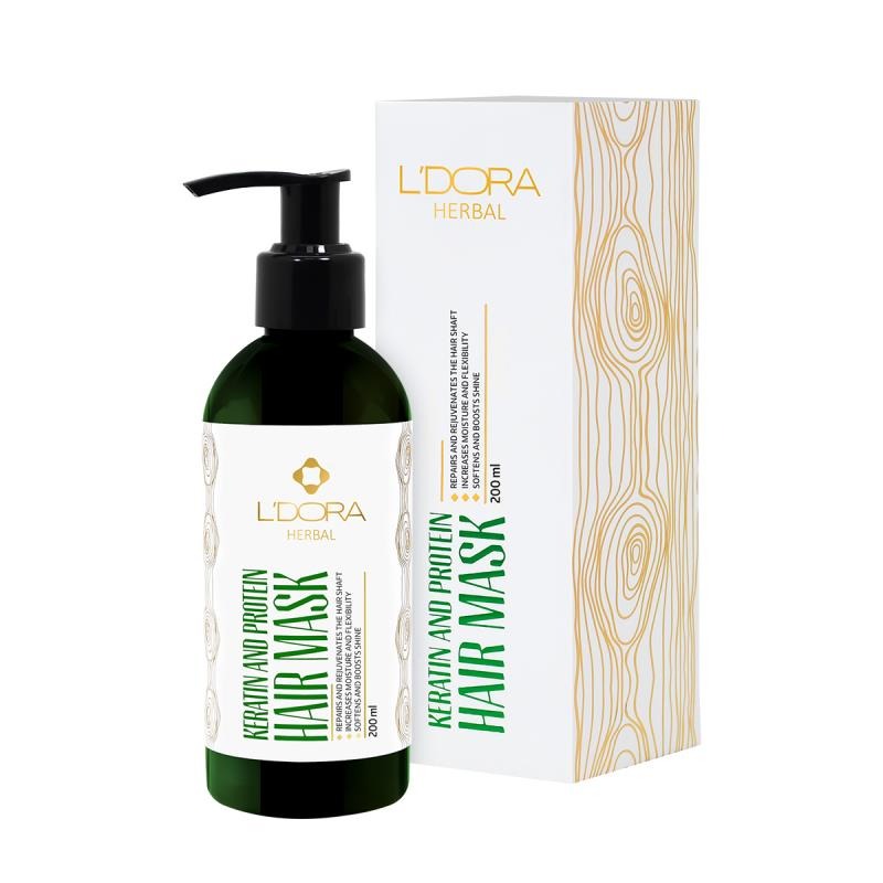 ماسک گیاهی پروتیینه و کراتینه موی سر 200میلی لیتر Keratin and protein hair mask