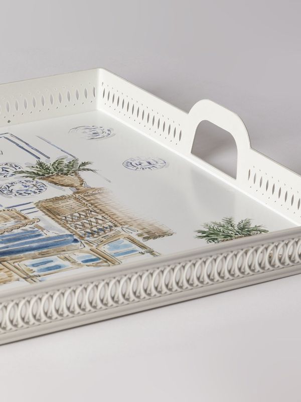 سینی دسته دار مادام کوکو مدل Maison سایز 52*39 سانتیمتر