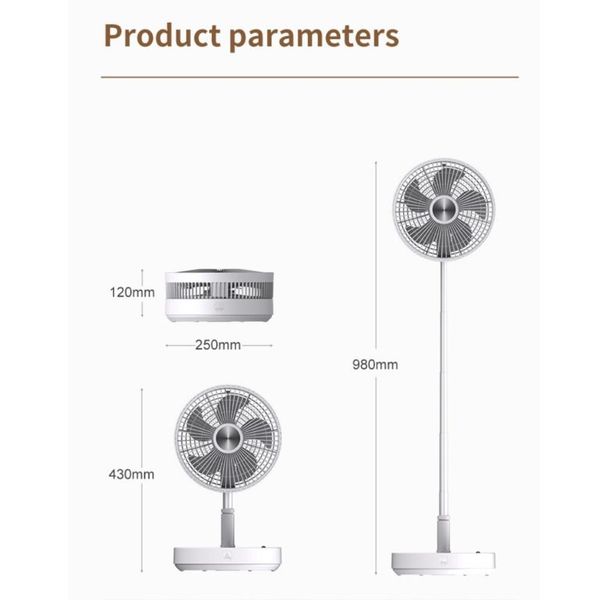 پنکه تاشو شارژی مدل P2000 Folding Fan