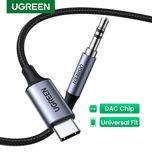 کابل تبدیل USB-C به جک 3.5mm یوگرین مدل CM450-20192 طول 1 متر
