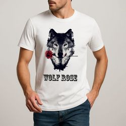 تیشرت آستین کوتاه مردانه طرح گرگ کد 0106